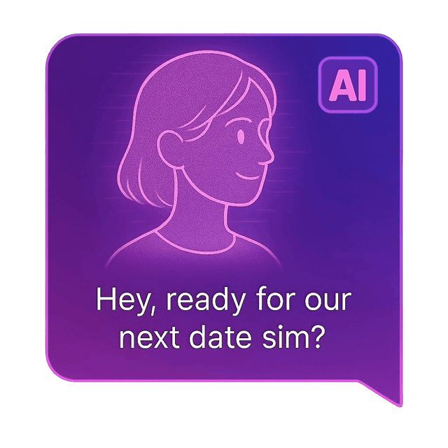 AI virtual dating coach analyzing conversation patterns